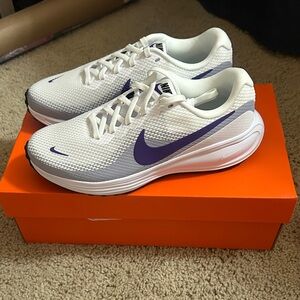 Nike White and Purple Running Shoes